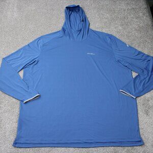Eddie Bauer Solarfoil Pro Hoodie Mens 3XL XXXL Blue First Ascent FreeShade Poly